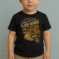 Happy Father’s Day Black Father King Afro African Man Toddler T-Shirt thumb 2