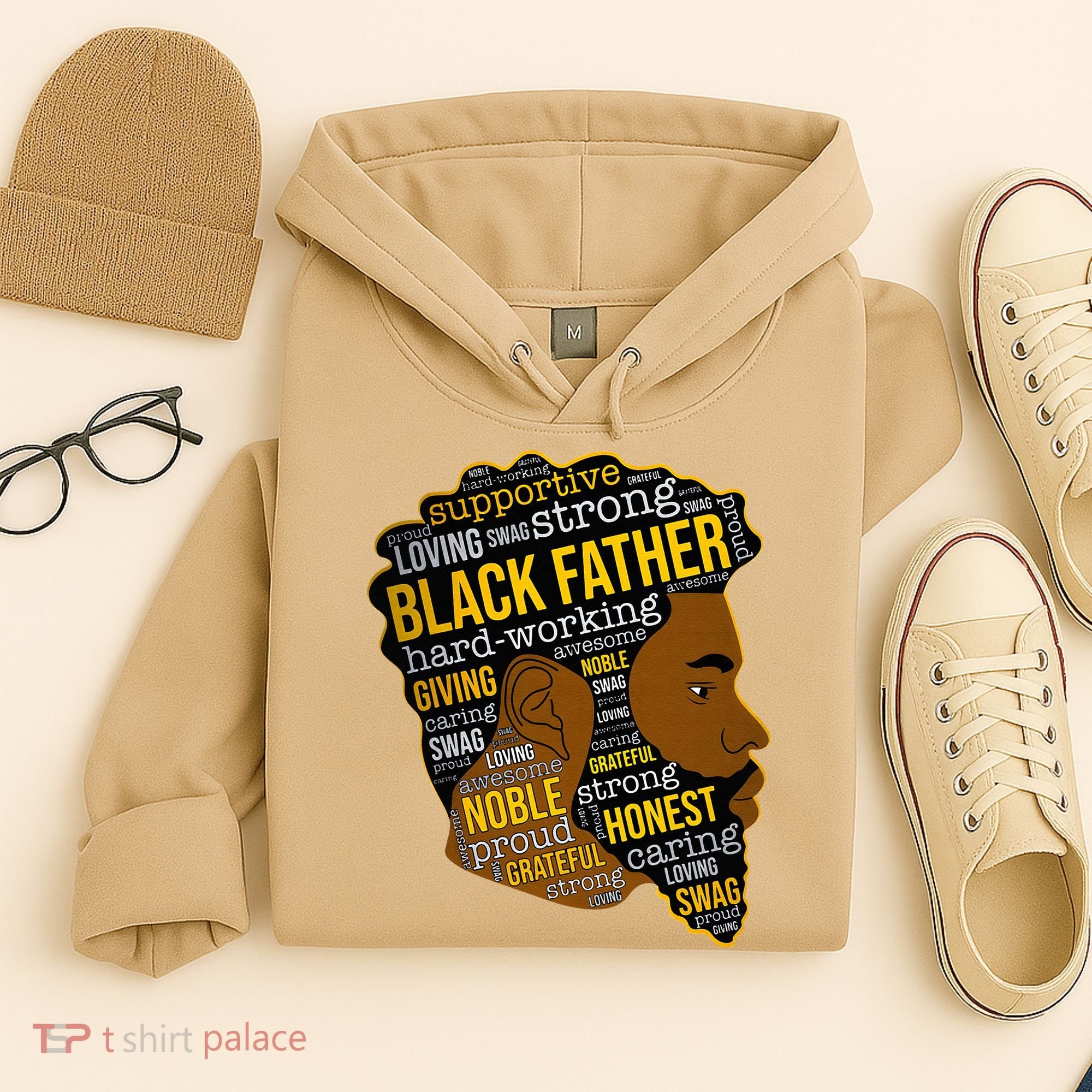 Happy Father’s Day Black Father King Afro African Man Hoodie