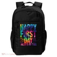 Happy First Day Let's Do This Back To School Rainbow Backpack thumb 0