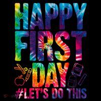 Happy First Day Let's Do This Back To School Rainbow Backpack thumb 2