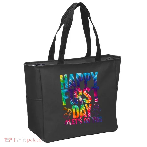 Happy First Day Let's Do This Back To School Rainbow Tote Bag