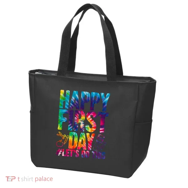 Happy First Day Let's Do This Back To School Rainbow Tote Bag