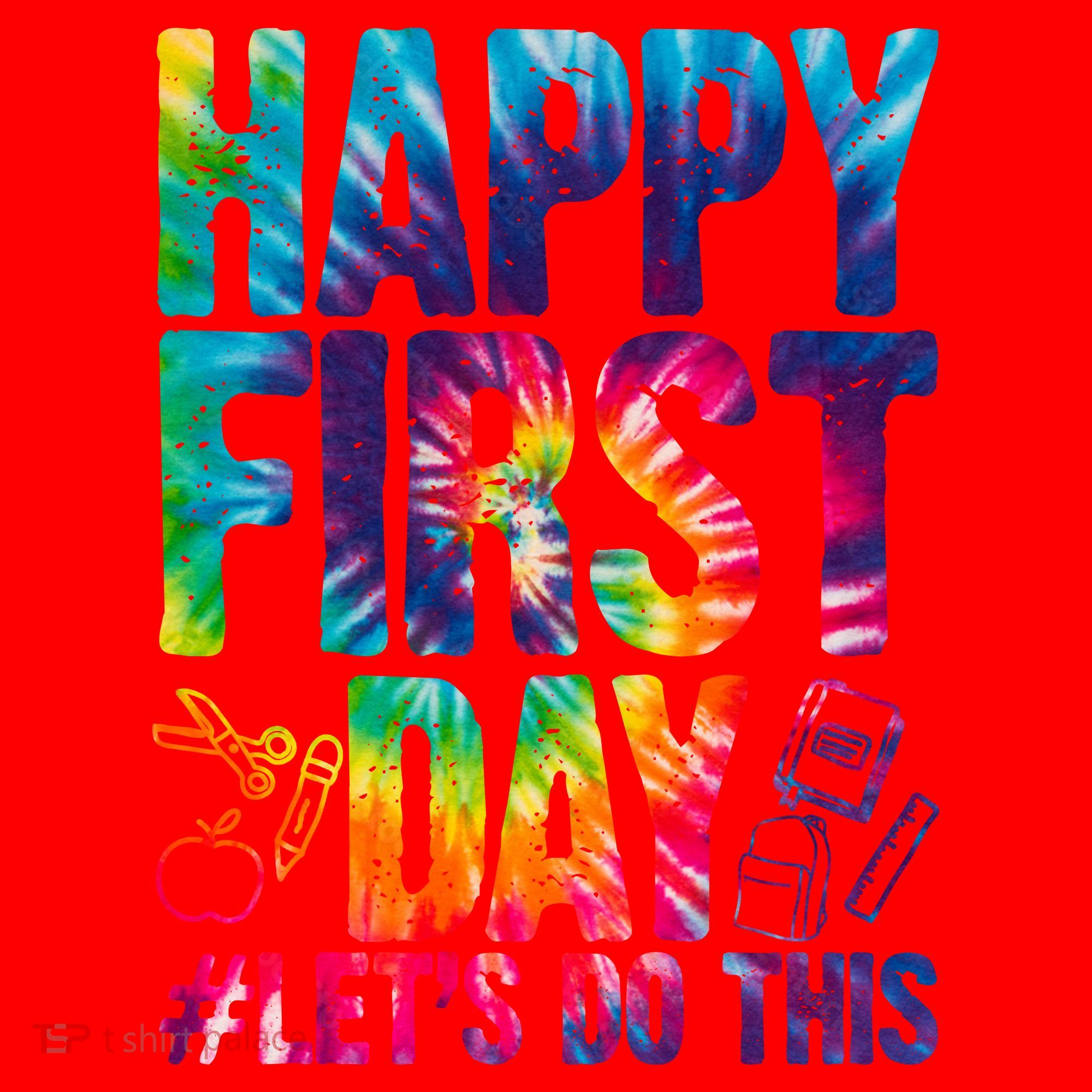 Happy First Day Let's Do This Back To School Rainbow Santa Hat