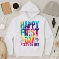 Happy First Day Let's Do This Back To School Rainbow Hoodie thumb 3