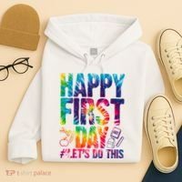 Happy First Day Let's Do This Back To School Rainbow Hoodie thumb 4