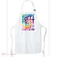 Happy First Day Let's Do This Back To School Rainbow Apron thumb 0