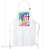 Happy First Day Let's Do This Back To School Rainbow Apron thumb 0