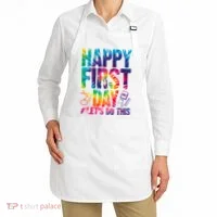 Happy First Day Let's Do This Back To School Rainbow Apron thumb 2