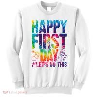 Happy First Day Let's Do This Back To School Rainbow Sweatshirt thumb 0