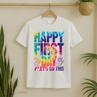 Happy First Day Let's Do This Back To School Rainbow T-Shirt thumb 2