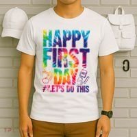 Happy First Day Let's Do This Back To School Rainbow T-Shirt thumb 6