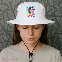 Happy First Day Let's Do This Back To School Rainbow Bucket Hat thumb 3