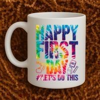 Happy First Day Let's Do This Back To School Rainbow Coffee Mug thumb 2