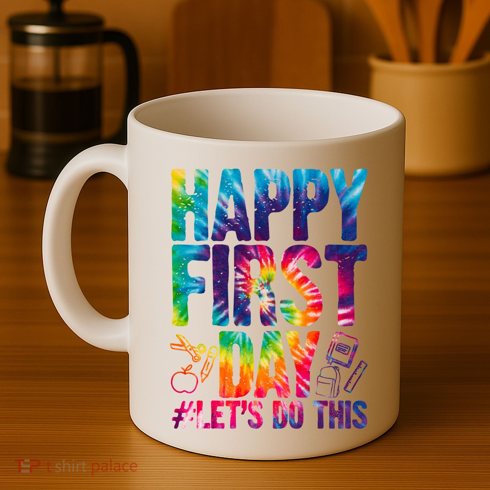 Happy First Day Let's Do This Back To School Rainbow Coffee Mug