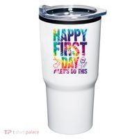 Happy First Day Let's Do This Back To School Rainbow Tumbler thumb 0