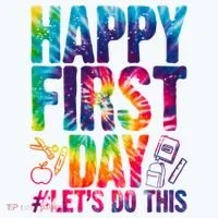 Happy First Day Let's Do This Back To School Rainbow Baby Bodysuit thumb 2