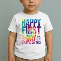 Happy First Day Let's Do This Back To School Rainbow Toddler T-Shirt thumb 2