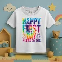 Happy First Day Let's Do This Back To School Rainbow Toddler T-Shirt thumb 3