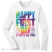 Happy First Day Let's Do This Back To School Rainbow Women's Long Sleeve Shirt thumb 0