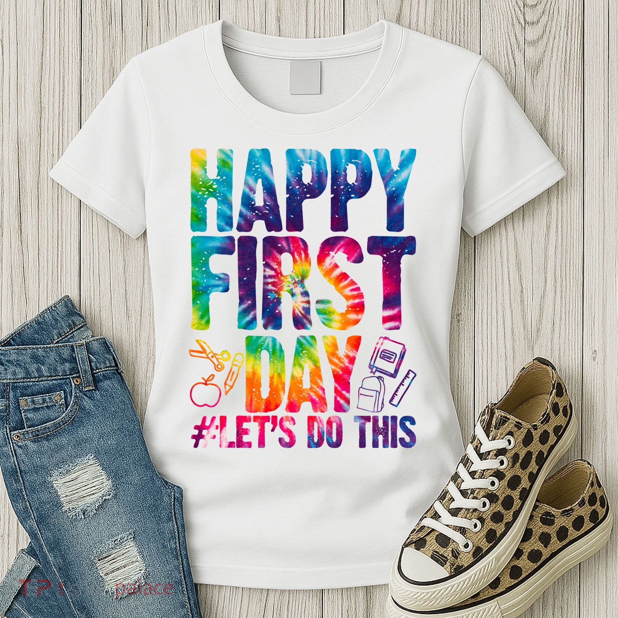 Happy First Day Let's Do This Back To School Rainbow Women's T-Shirt