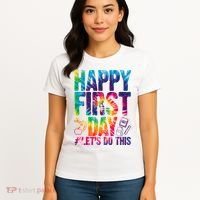 Happy First Day Let's Do This Back To School Rainbow Women's T-Shirt thumb 4