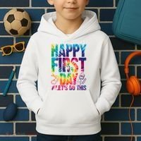 Happy First Day Let's Do This Back To School Rainbow Kids Hoodie thumb 2
