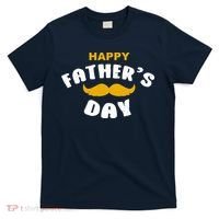 Happy Fathers Day Mustache Vintage T-Shirt thumb 0