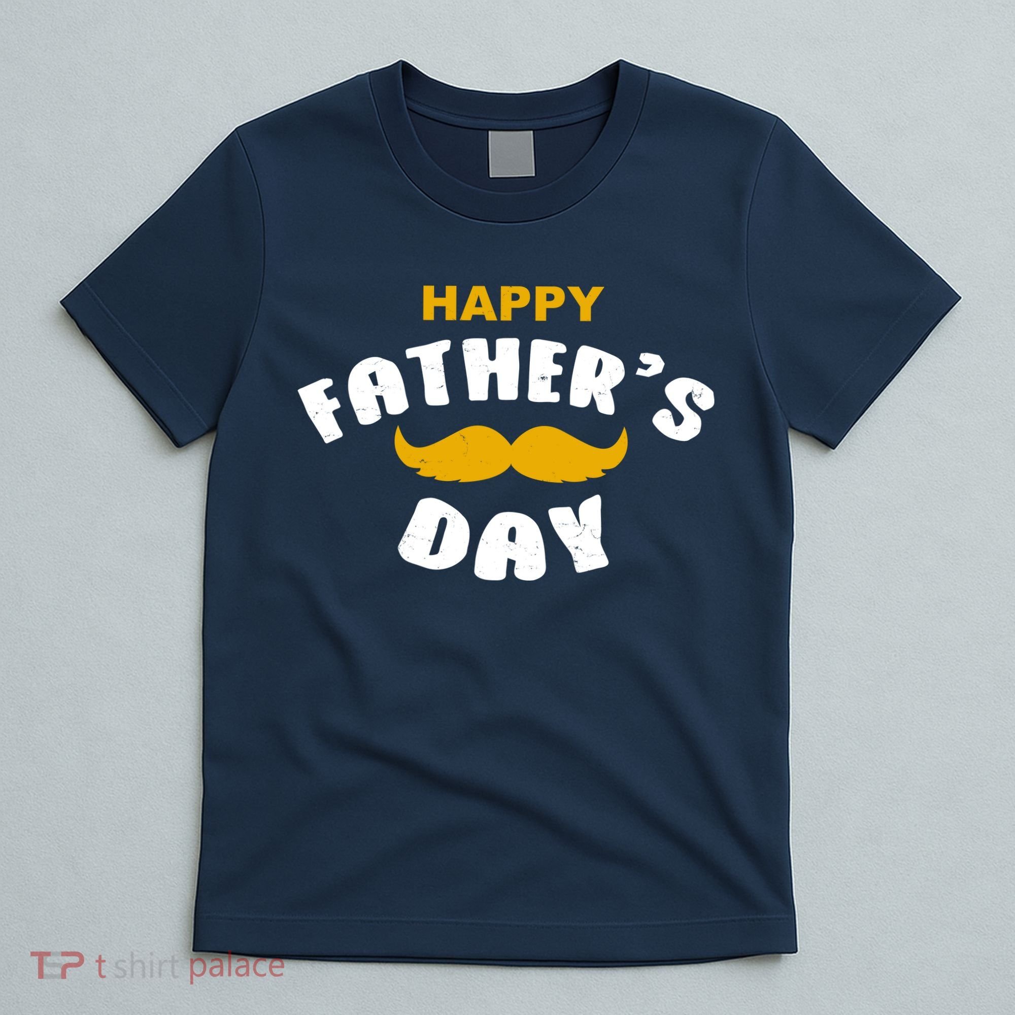 Happy Fathers Day Mustache Vintage T-Shirt