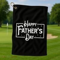 Happy Father's Day Star Gift For Dad Golf Towel thumb 1