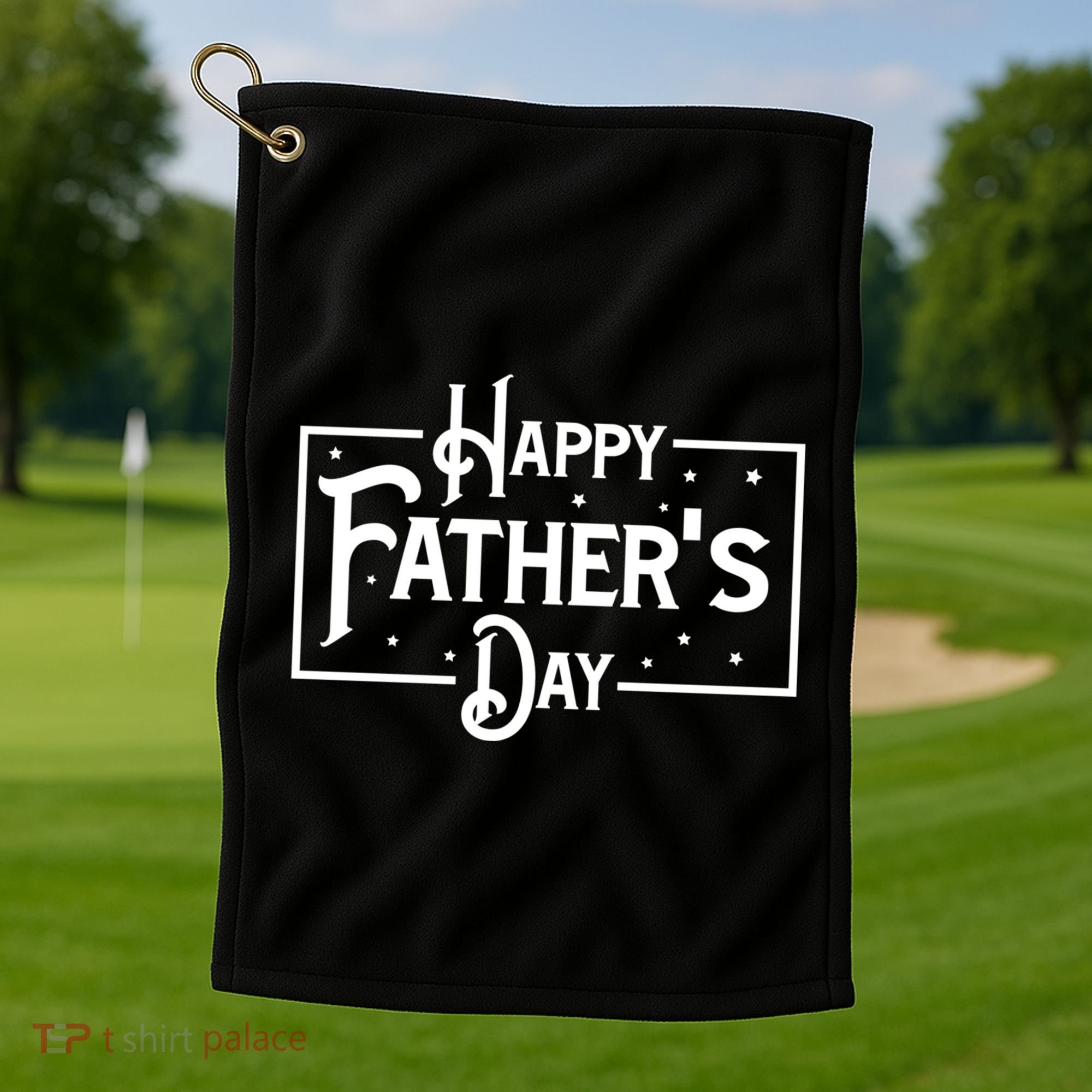 Happy Father's Day Star Gift For Dad Golf Towel