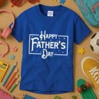 Happy Father's Day Star Gift For Dad Kids T-Shirt thumb 3