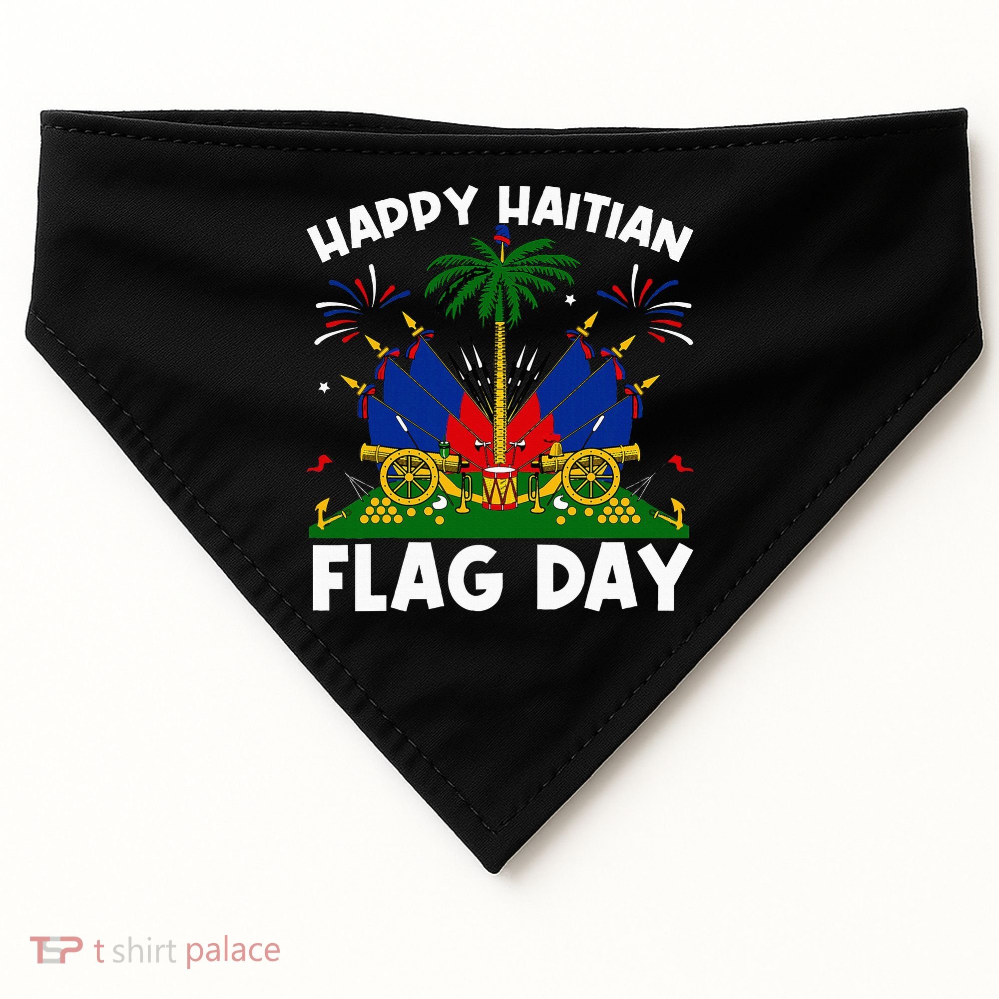 Haitian Flag Day USA-Made Doggie Bandana