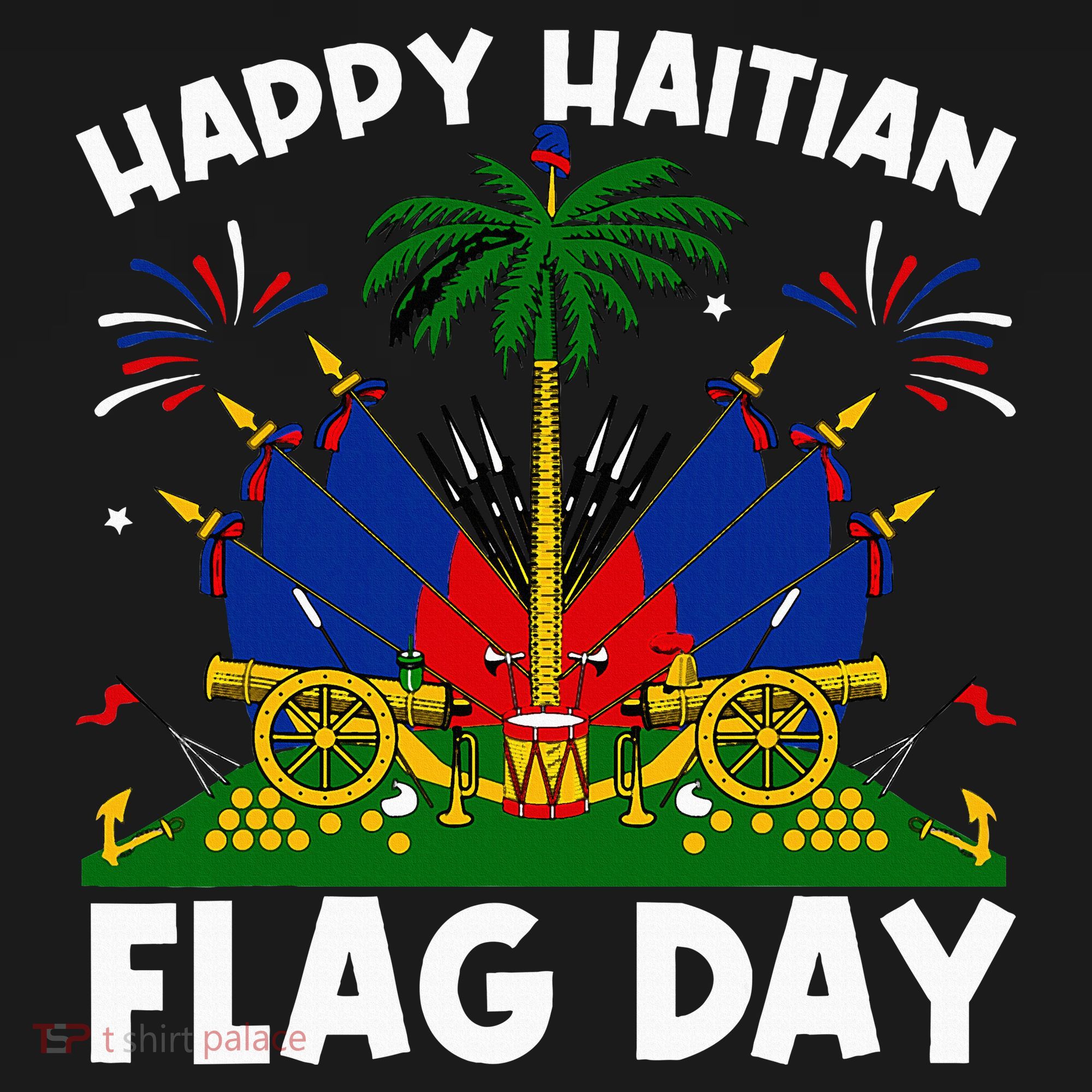 Haitian Flag Day USA-Made Doggie Bandana