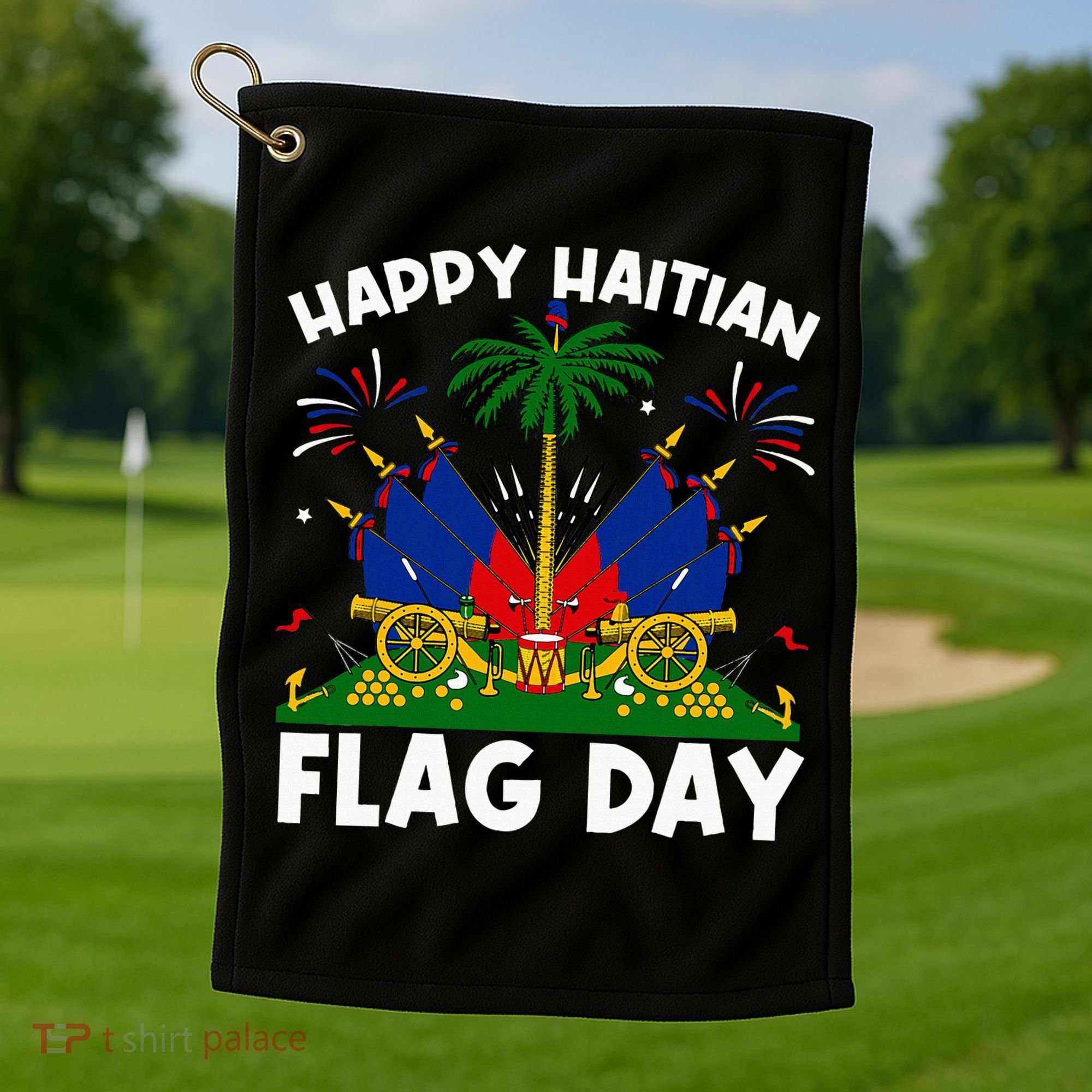 Haitian Flag Day Golf Towel