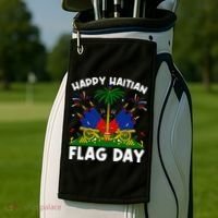 Haitian Flag Day Golf Towel thumb 2