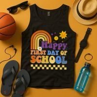 Happy First Day Of School Tank Top thumb 4