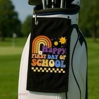 Happy First Day Of School Golf Towel thumb 2
