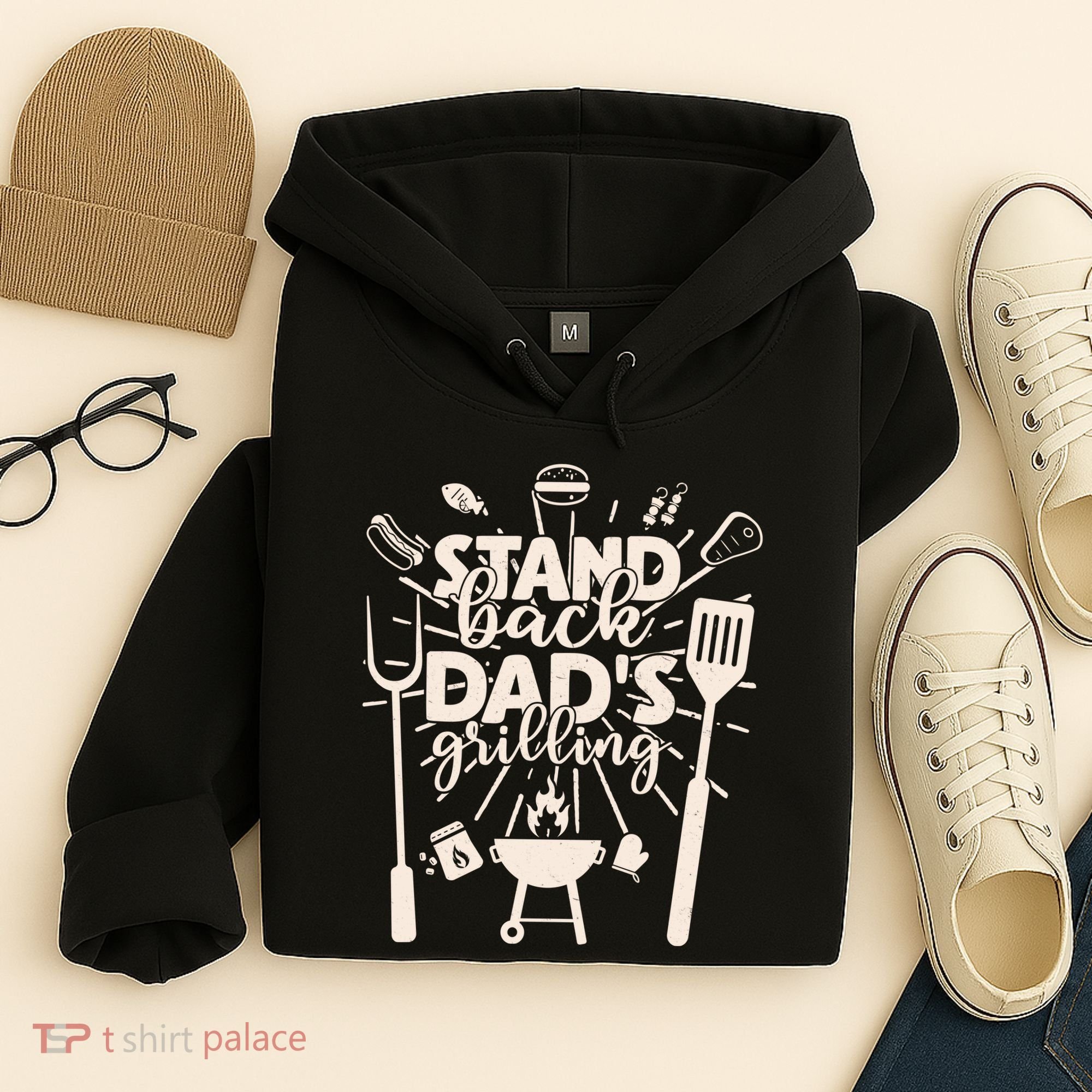 Happy Father's Day Stand Back Dad's Grilling Hoodie
