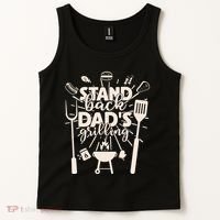 Happy Father's Day Stand Back Dad's Grilling Tank Top thumb 2