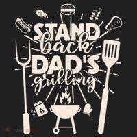 Happy Father's Day Stand Back Dad's Grilling Golf Towel thumb 3