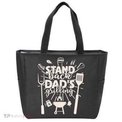 Happy Father's Day Stand Back Dad's Grilling Tote Bag