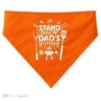 Happy Father's Day Stand Back Dad's Grilling USA-Made Doggie Bandana thumb 0