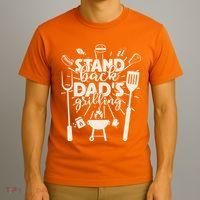 Happy Father's Day Stand Back Dad's Grilling T-Shirt thumb 3