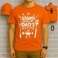 Happy Father's Day Stand Back Dad's Grilling T-Shirt thumb 6