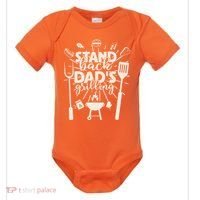 Happy Father's Day Stand Back Dad's Grilling Baby Bodysuit thumb 0