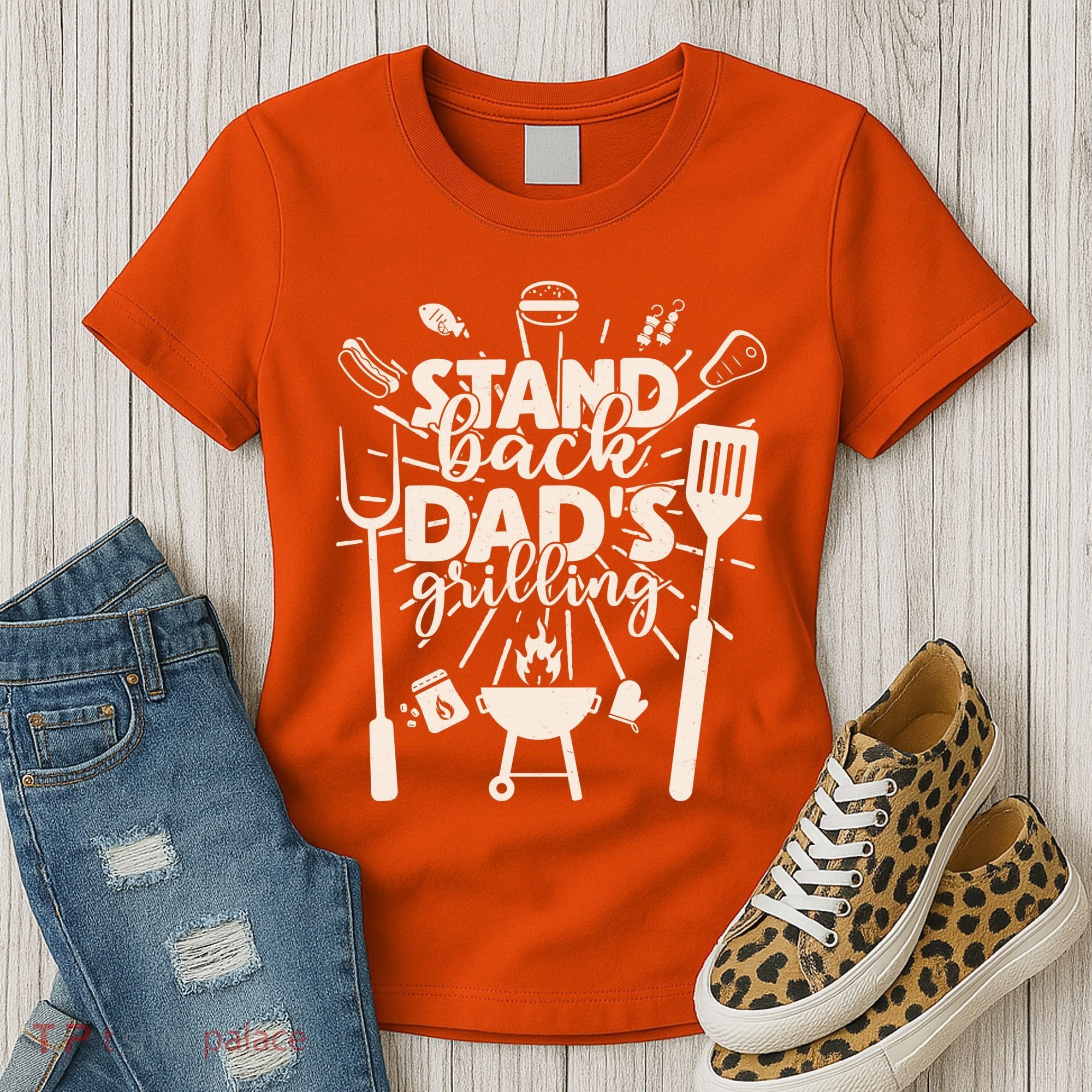 Happy Father's Day Stand Back Dad's Grilling Women's T-Shirt