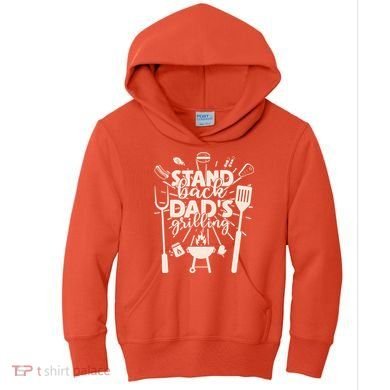Happy Father's Day Stand Back Dad's Grilling Kids Hoodie