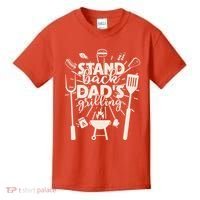 Happy Father's Day Stand Back Dad's Grilling Kids T-Shirt thumb 0