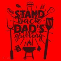 Happy Father's Day Stand Back Dad's Grilling Santa Hat thumb 1