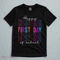Happy First Day Of School Colorful T-Shirt thumb 5